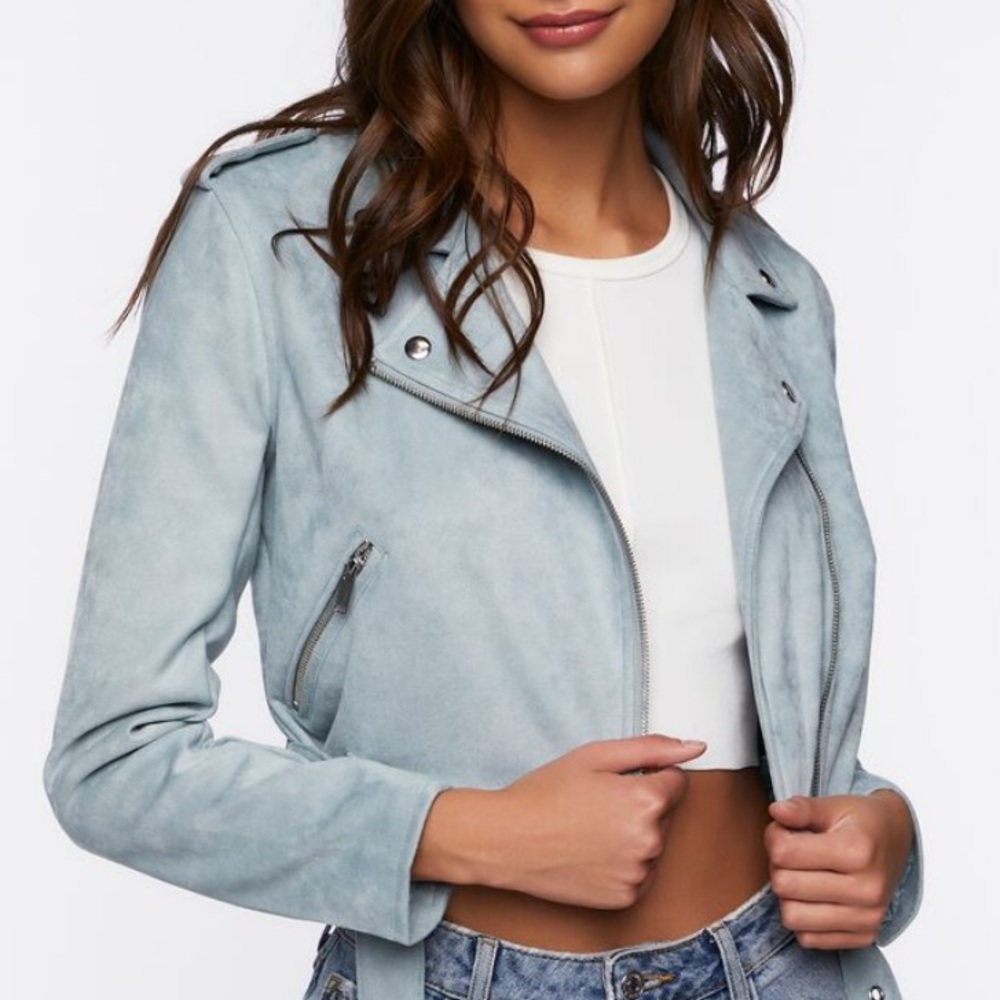 Forever 21 Faux Suede Moto Jacket